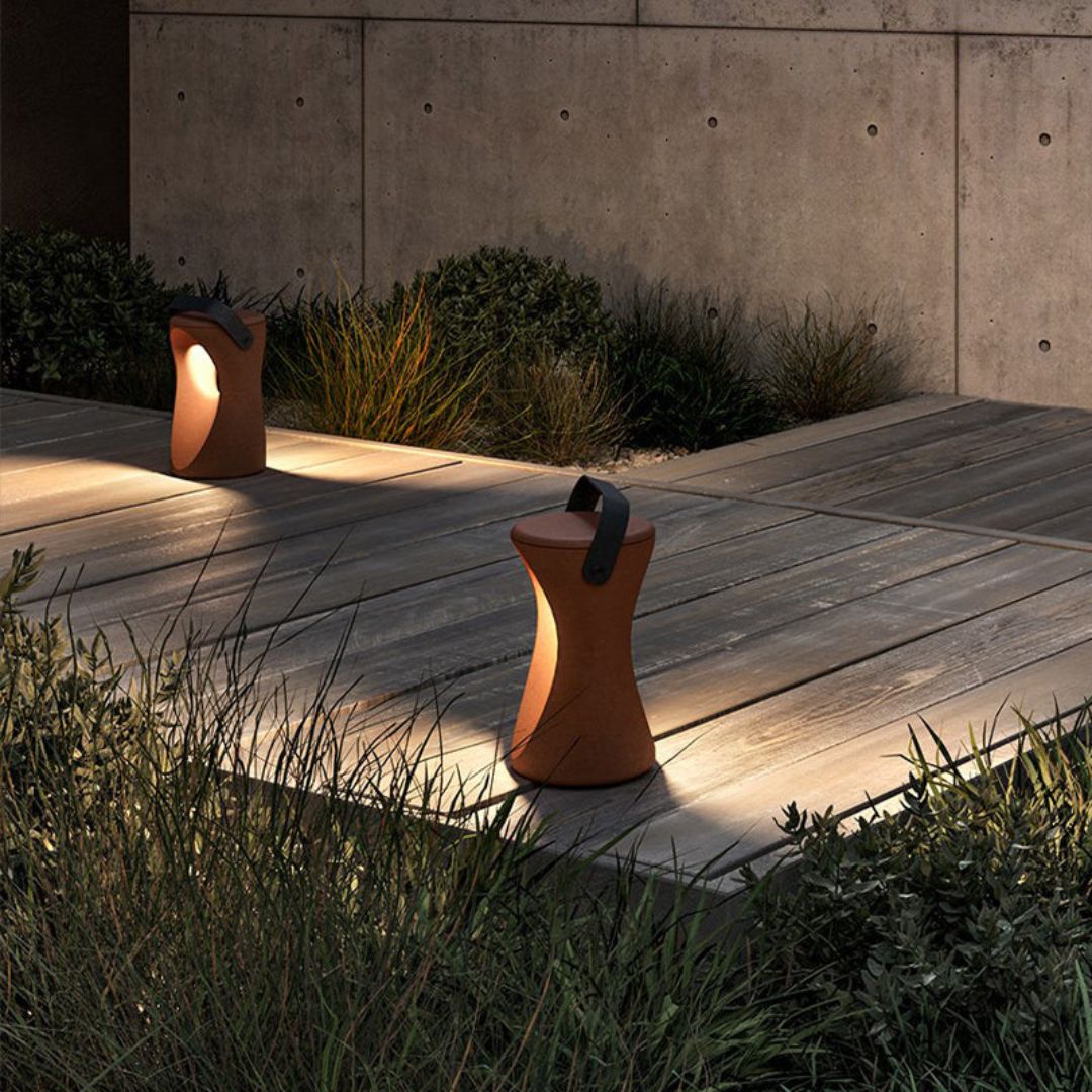 Solar-Gartenleuchte mit IP65 Wasserschutz – Braune Solar-Lampe für Outdoor-Beleuchtung