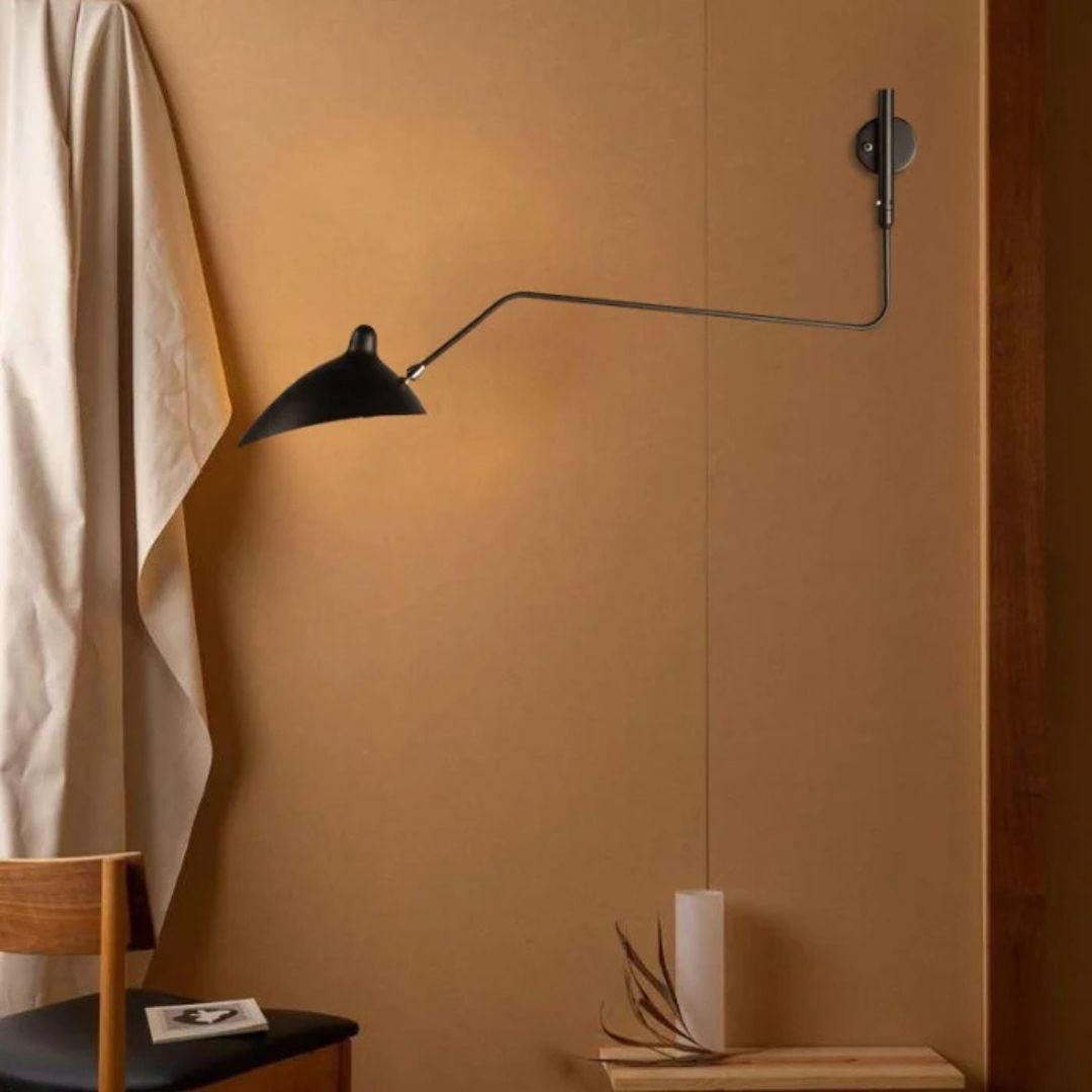 Duckbill Wandleuchte – Verstellbar, E14, Schwarz/Weiß