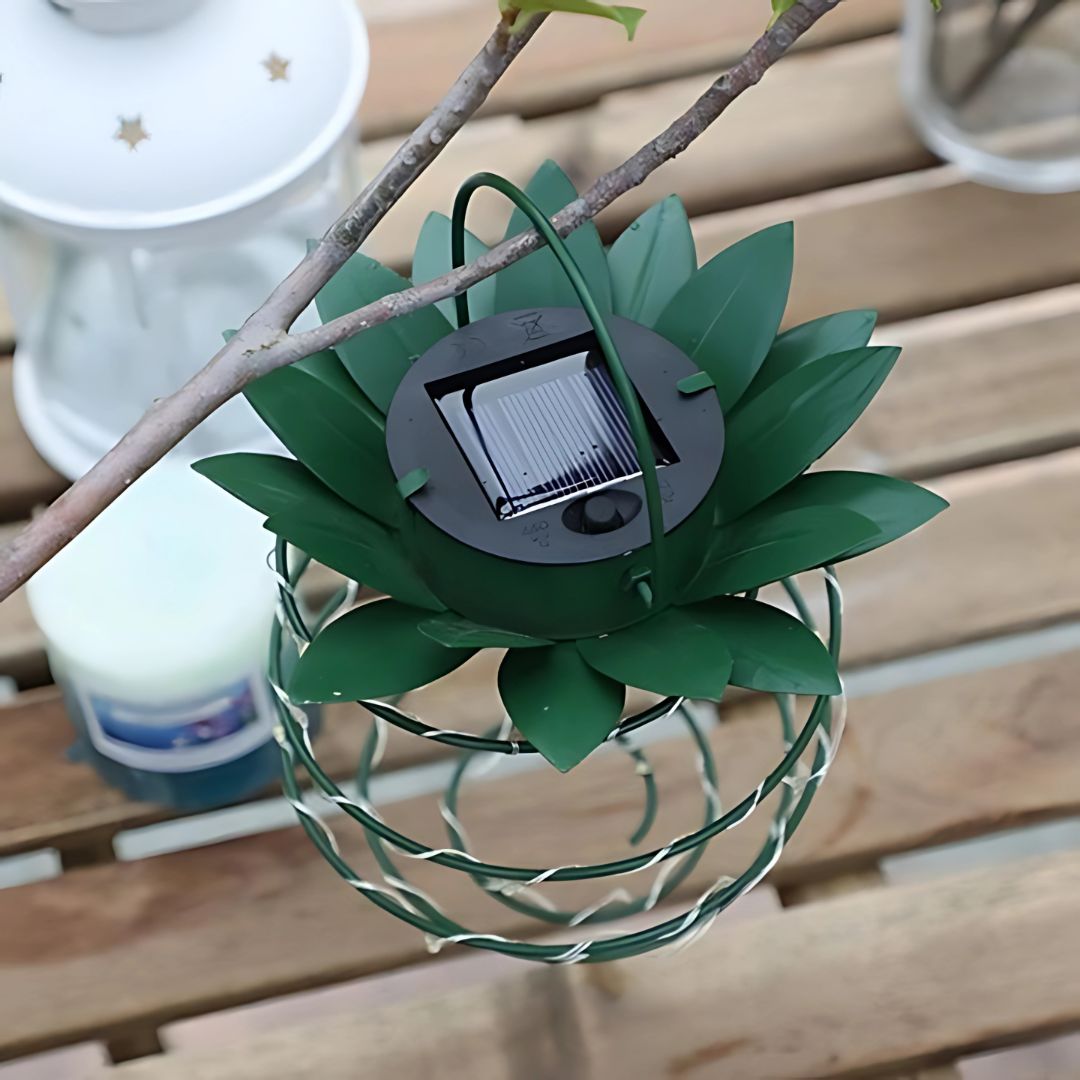 Tropische Ananas-Solar-Gartenleuchte mit warmem LED-Licht – Solarlampe für den Außenbereich