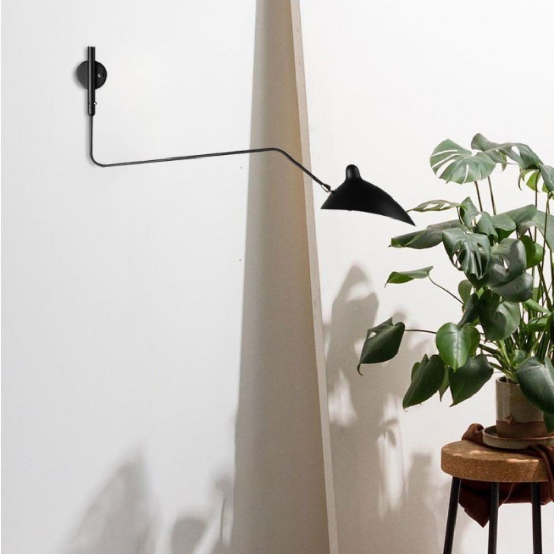Duckbill Wandleuchte – Verstellbar, E14, Schwarz/Weiß