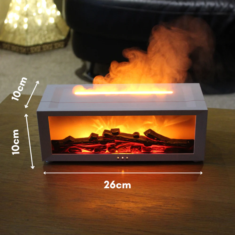 LumiFeuer Kamin-Diffusor – LED, Aromatherapie, Flammeneffekt