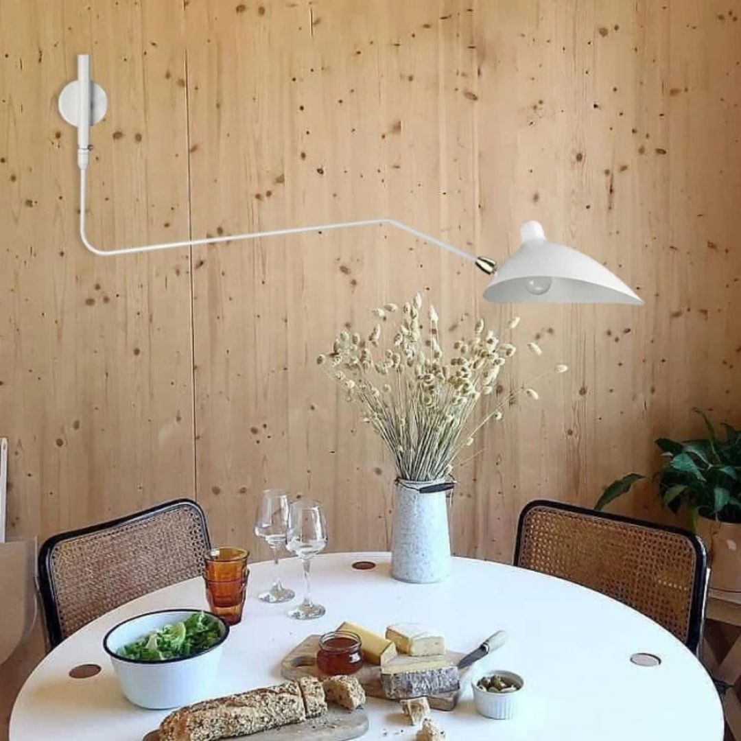 Duckbill Wandleuchte – Verstellbar, E14, Schwarz/Weiß