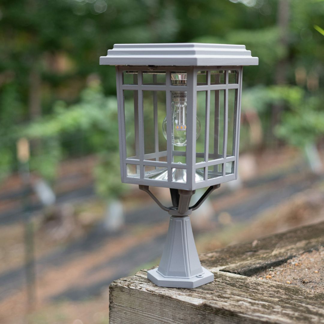 Solar-Wandleuchte für den Außenbereich – Graues Aluminium, 3 Montageoptionen