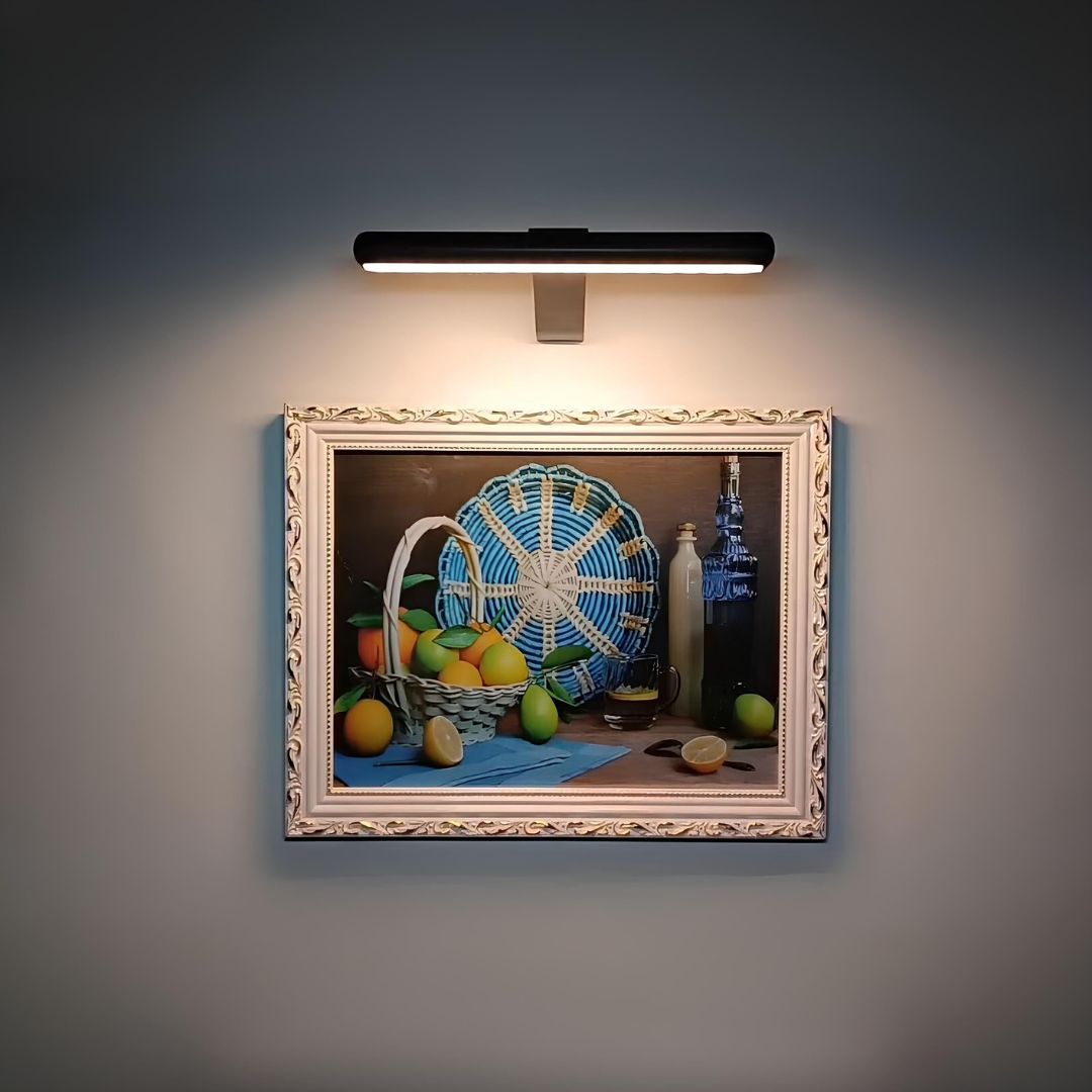 Kabellose LED Kunst-Wandleuchte – Dimmbar & Schwenkbar