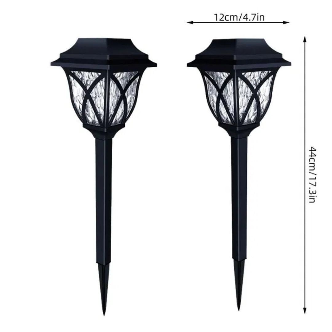 Solar Gartenleuchten LED Außen – Warmweiß, Wasserdicht, Auto Ein/Aus, 4er-Set