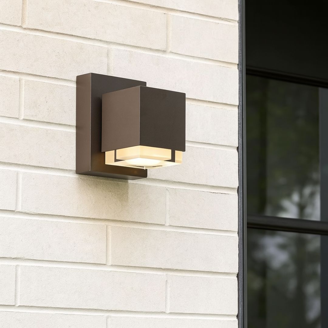 Außenwandleuchte Edelstahl mit LED und UV-beständigem Acryl – Modernes Design