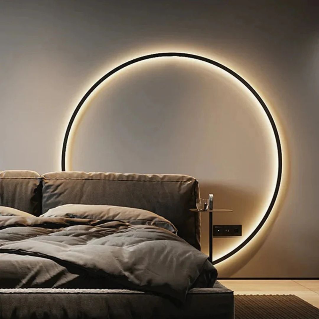 LED-Wandlampe Moderner Minimalistischer Kreis – Warm Schwarz oder Gold