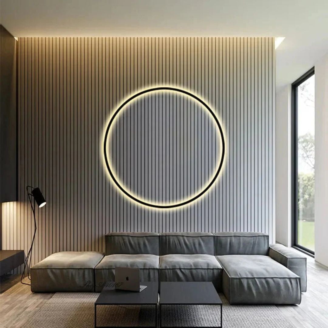 LED-Wandlampe Moderner Minimalistischer Kreis – Warm Schwarz oder Gold