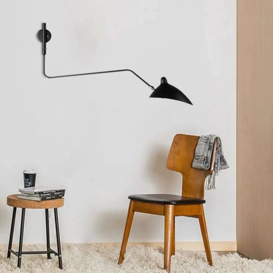 Duckbill Wandleuchte – Verstellbar, E14, Schwarz/Weiß