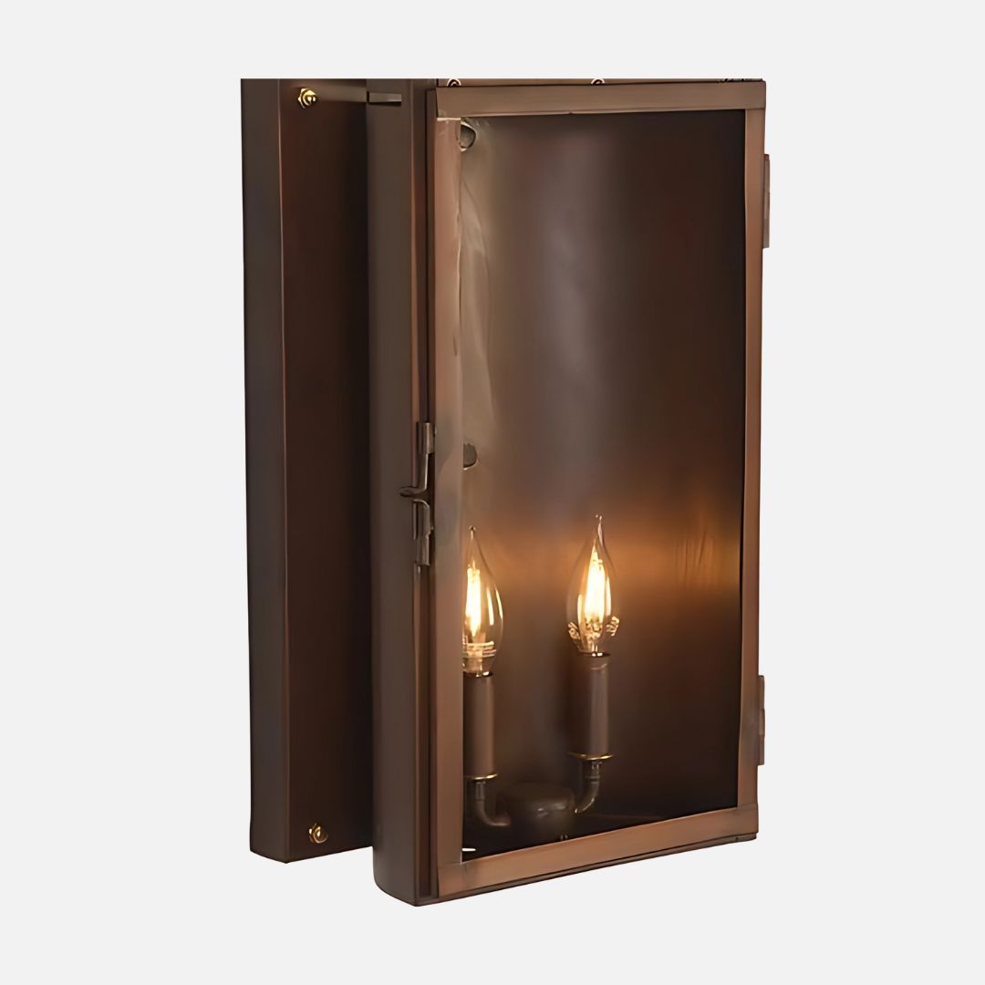 Handgefertigte Außenlaterne aus Kupfer für Gas und Elektrik – Modernes Design