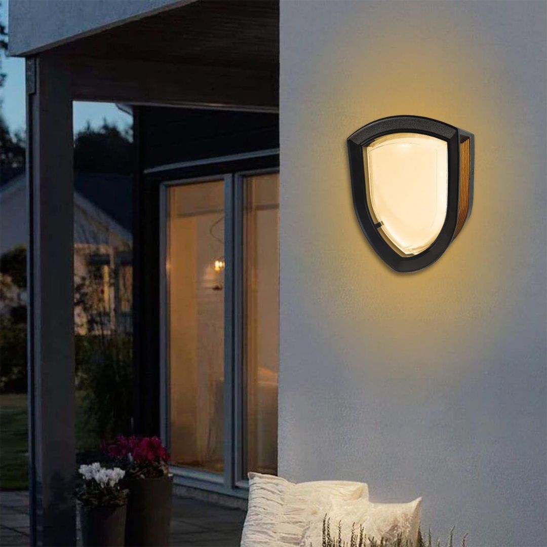 Außenwandleuchte Edelstahl mit 15W LED und Warmweiß 3000K Beleuchtung