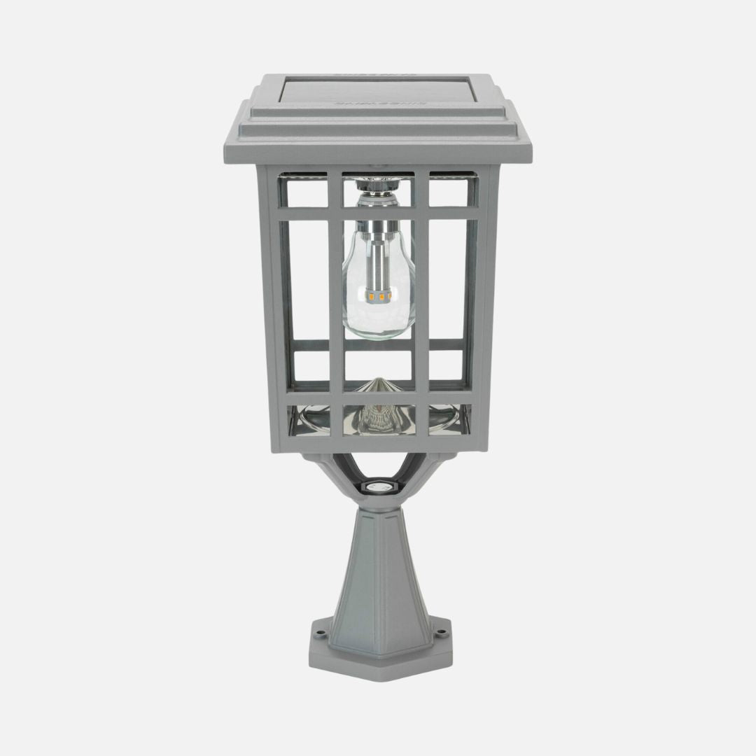 Solar-Wandleuchte für den Außenbereich – Graues Aluminium, 3 Montageoptionen