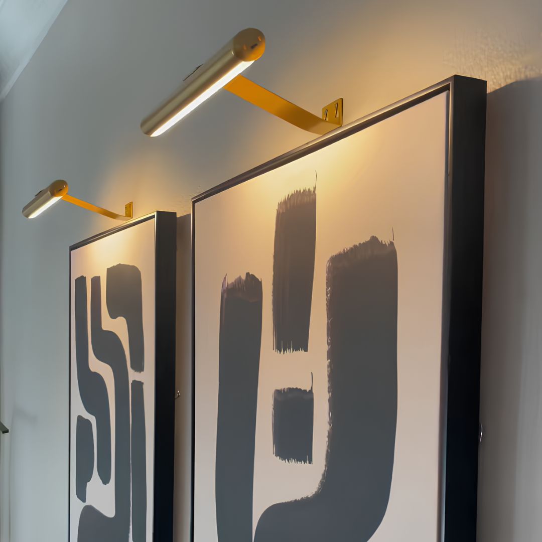 Kabellose LED Kunst-Wandleuchte – Dimmbar & Schwenkbar