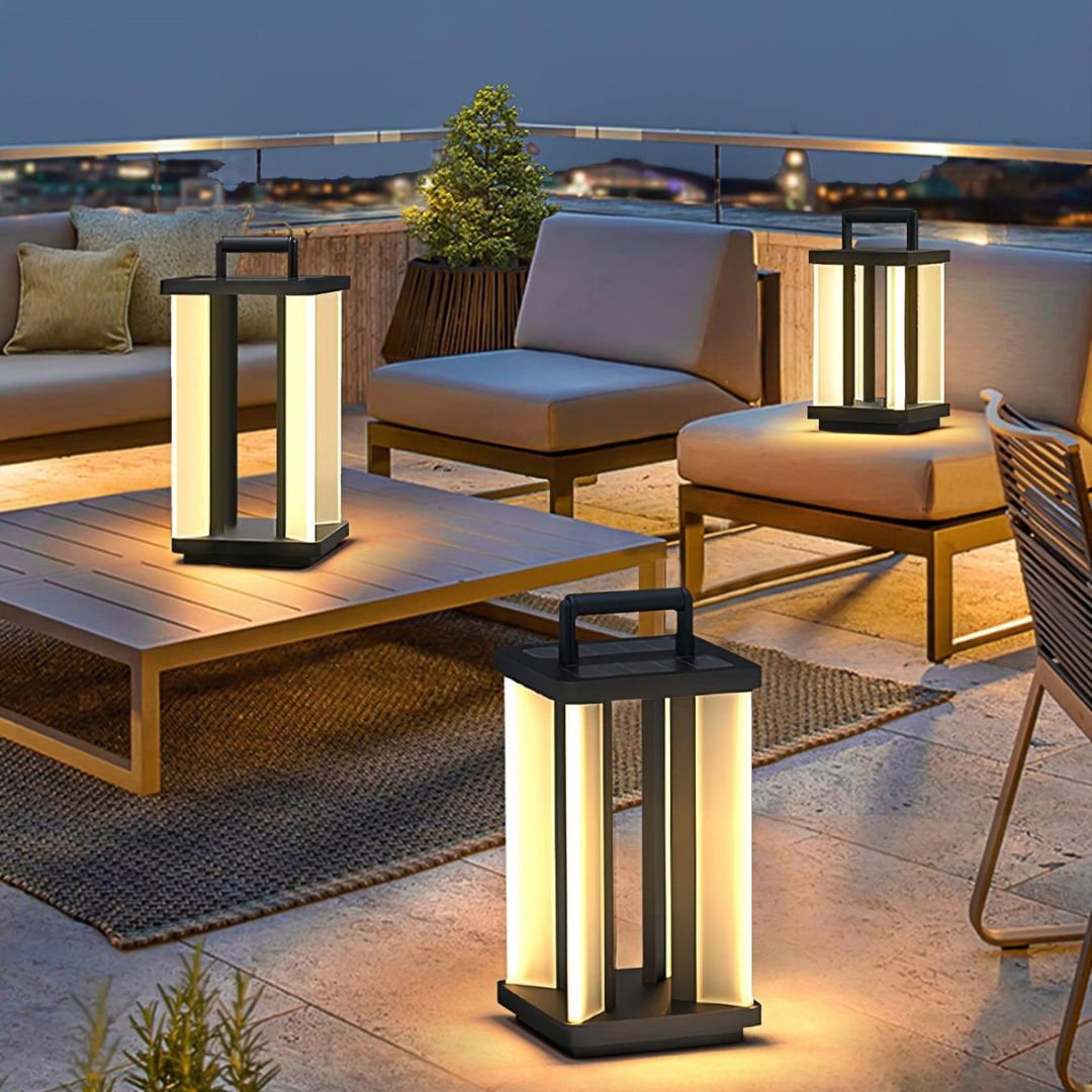 Moderne Außenleuchte aus Edelstahl mit LED – Solar Außenwandleuchte