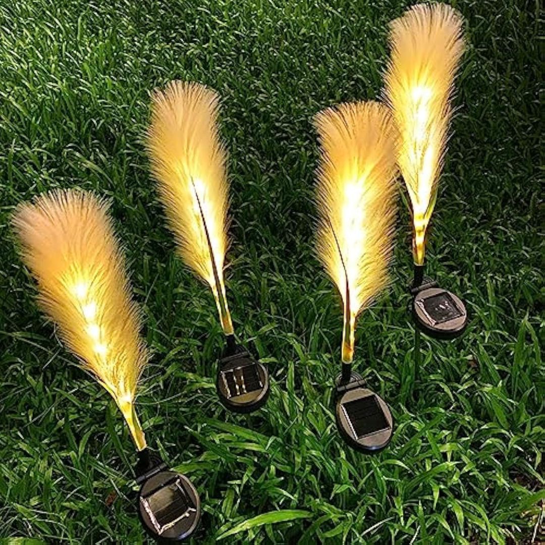 Solarleuchte für Garten – Fiberglas-Rohrlampe mit Dämmerungssensor IP65