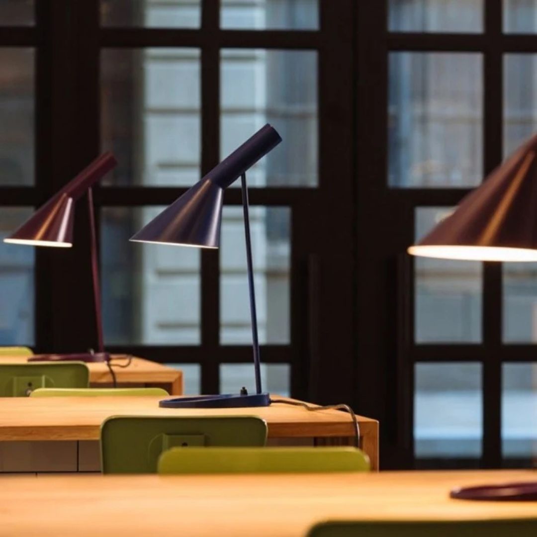 Schreibtischlampe Modern – Metall, E27, Schwarz/Weiß