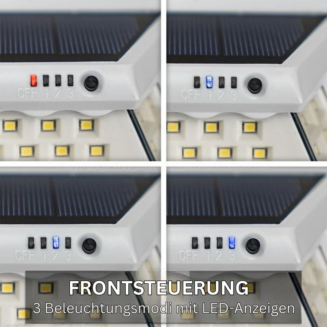 Solarleuchte mit 120 LEDs und Bewegungsmelder – Wetterfeste Gartenbeleuchtung