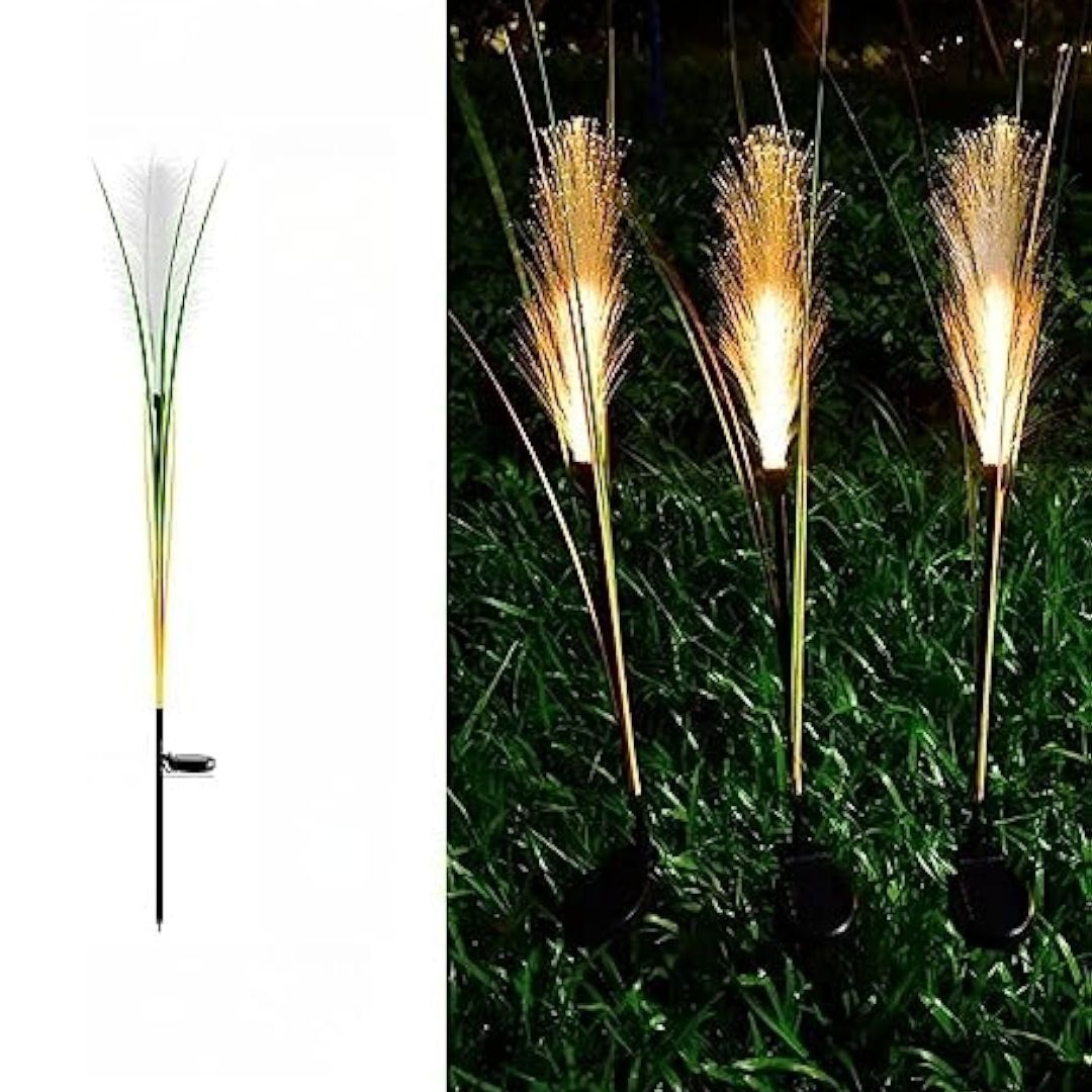 Solarleuchte für Garten – Fiberglas-Rohrlampe mit Dämmerungssensor IP65