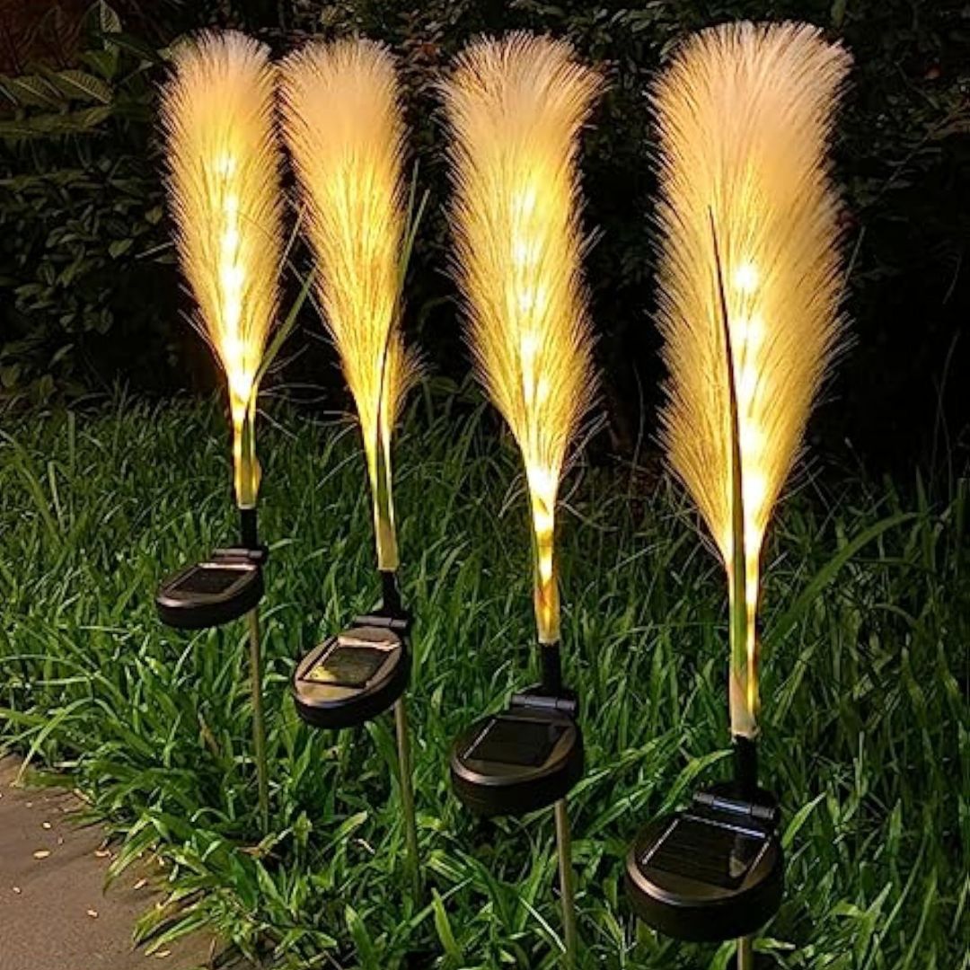 Solarleuchte für Garten – Fiberglas-Rohrlampe mit Dämmerungssensor IP65