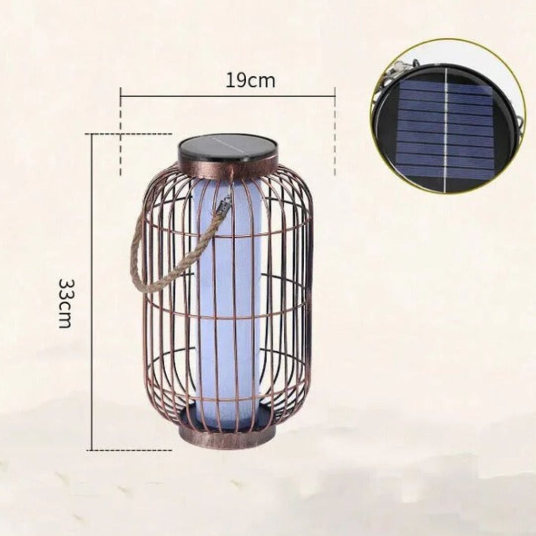 Solar-LED-Gartenlaterne mit Seilgriff – IP55