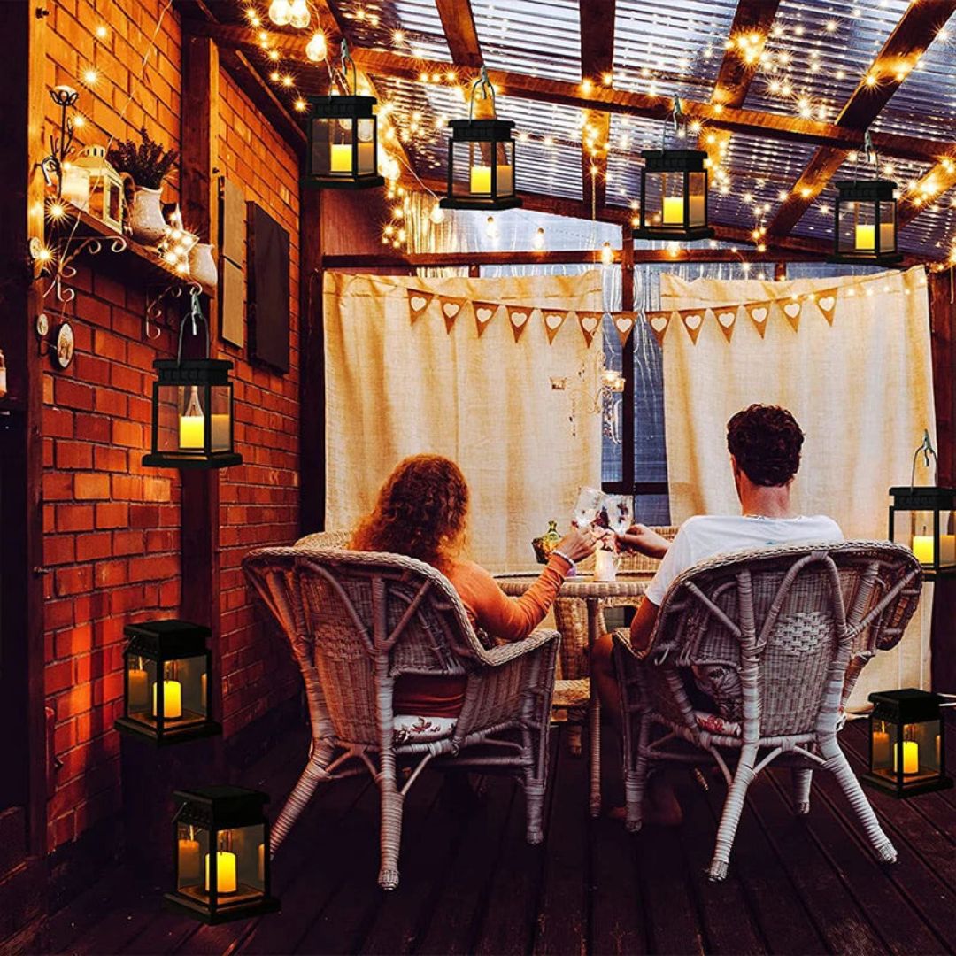 Wetterfeste Solar Laterne Outdoor mit Dämmerungssensor für Garten – 10 Stunden Licht