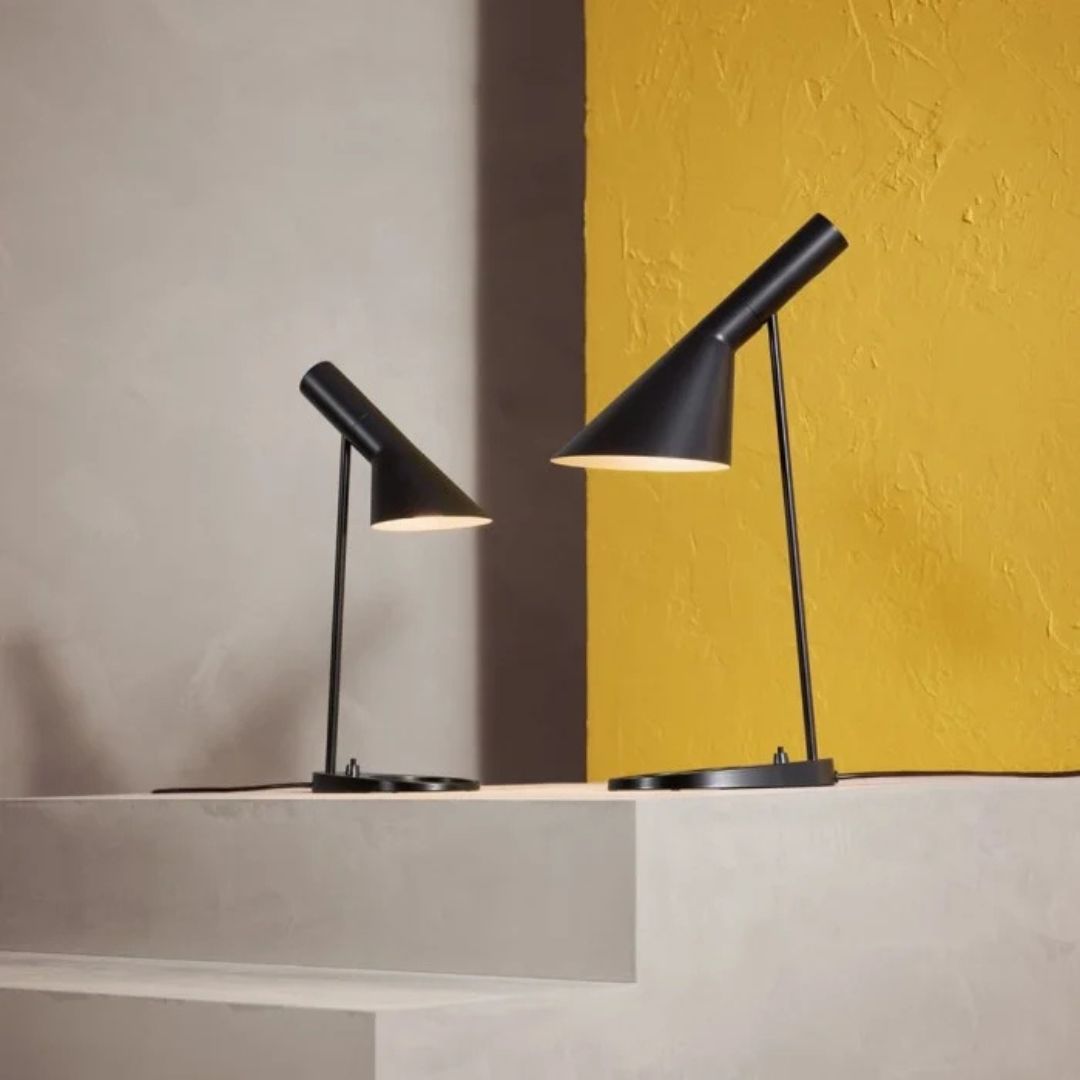 Schreibtischlampe Modern – Metall, E27, Schwarz/Weiß