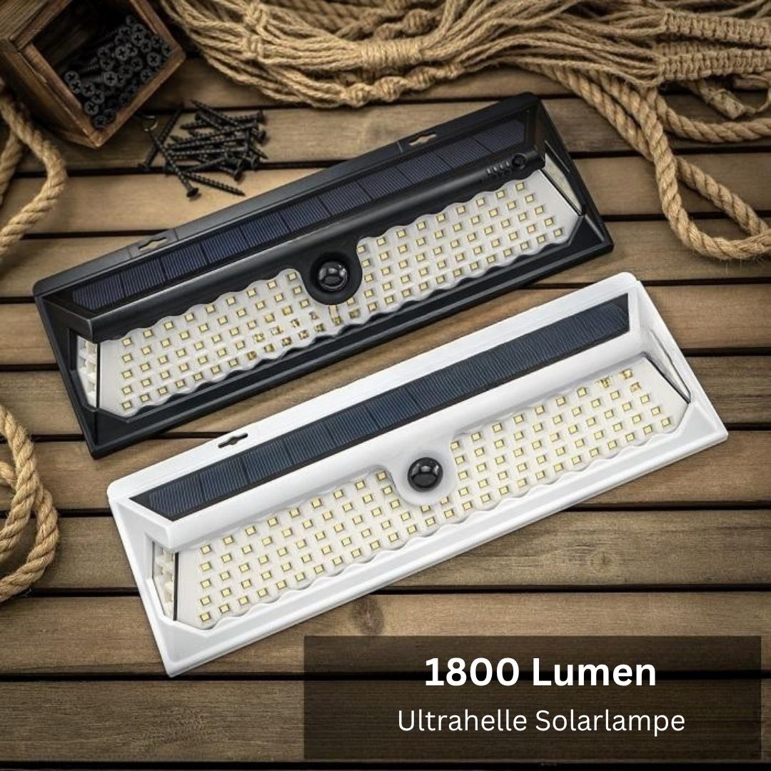Solarleuchte mit 120 LEDs und Bewegungsmelder – Wetterfeste Gartenbeleuchtung