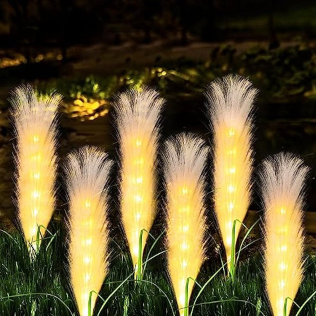 Solarleuchte für Garten – Fiberglas-Rohrlampe mit Dämmerungssensor IP65