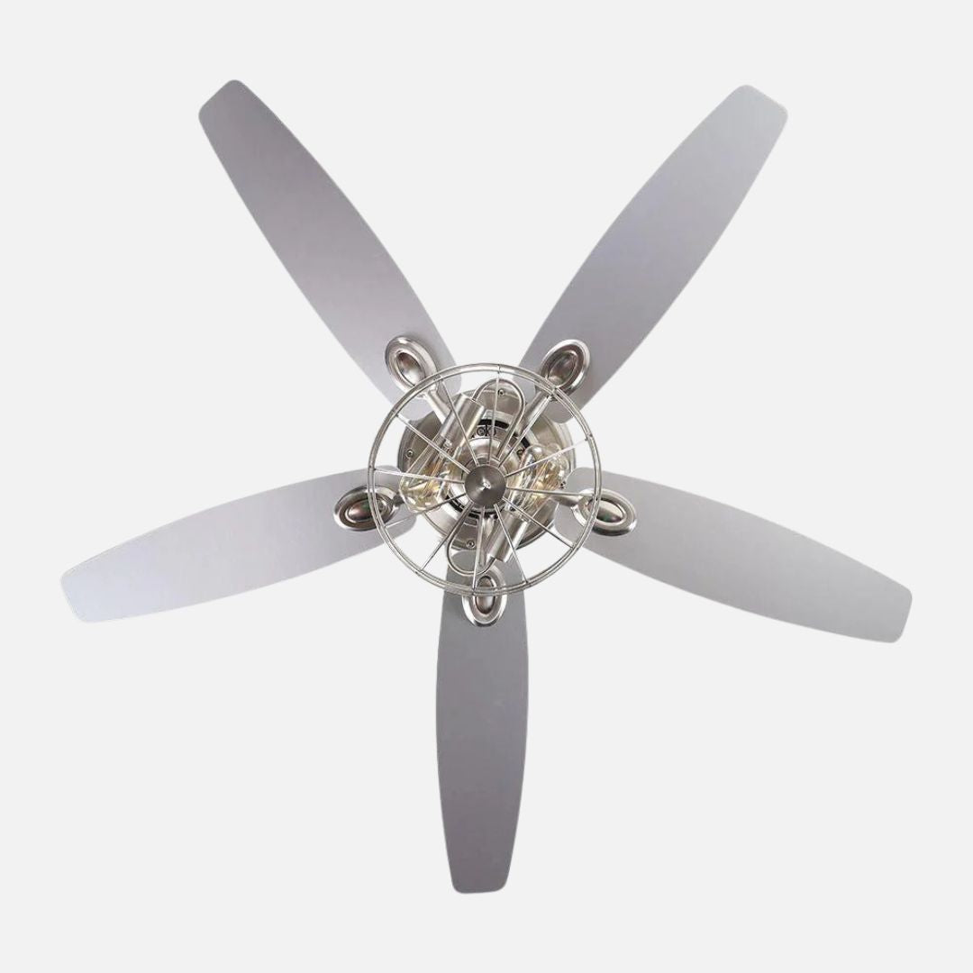 Deckenventilator mit Beleuchtung und Fernbedienung – Gebürstetem Nickel
