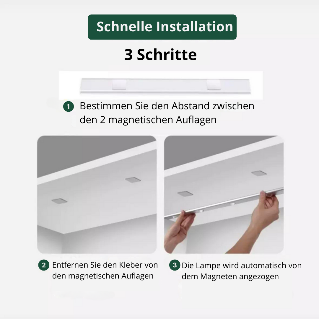 LED Unterbauleuchte Kabellos – Bewegungssensor, 5 Farben