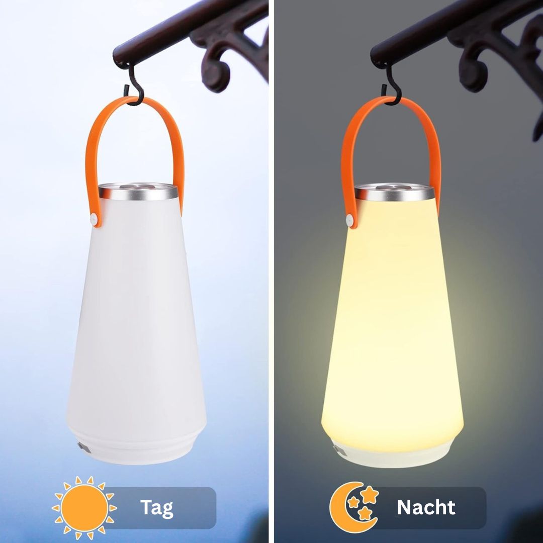 Tragbare LED Campinglampe mit Wiederaufladbarem Akku und 360° Licht