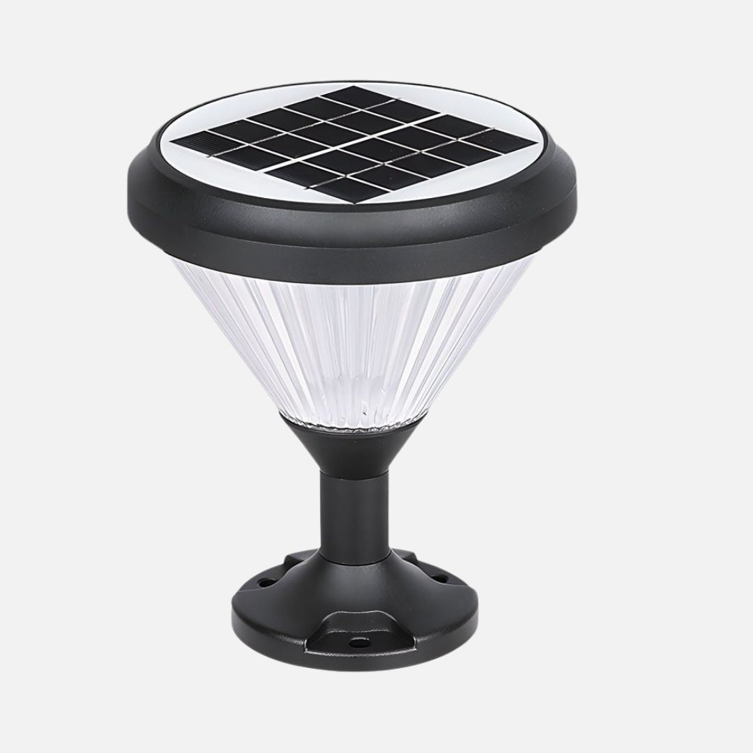 Solar-LED-Pfostenleuchte Außenbereich Wasserdicht Schwarz IP65 Farbwechsel