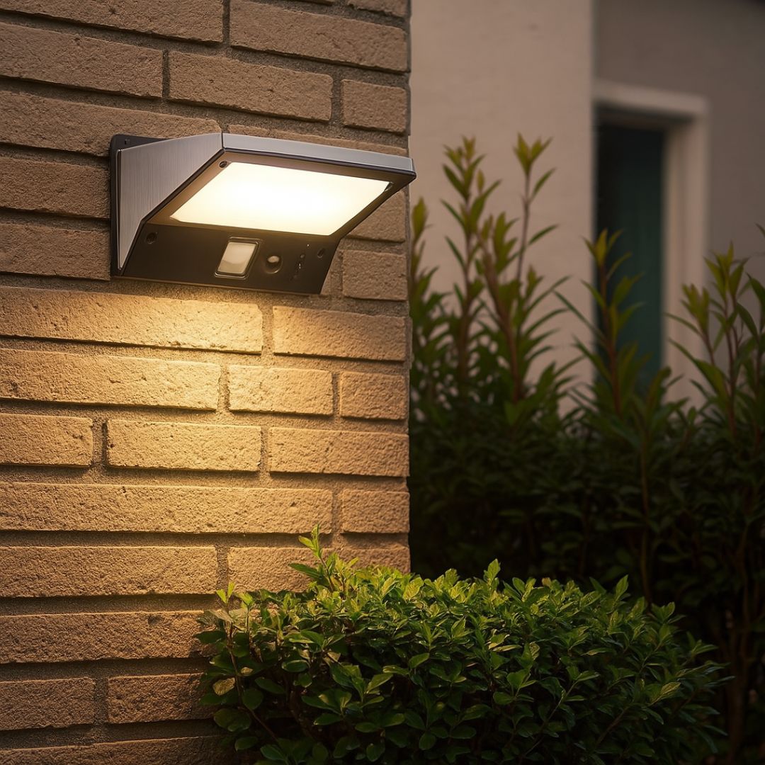 LED Wandleuchte Schwarz mit Bewegungsmelder – Außenbeleuchtung IP44