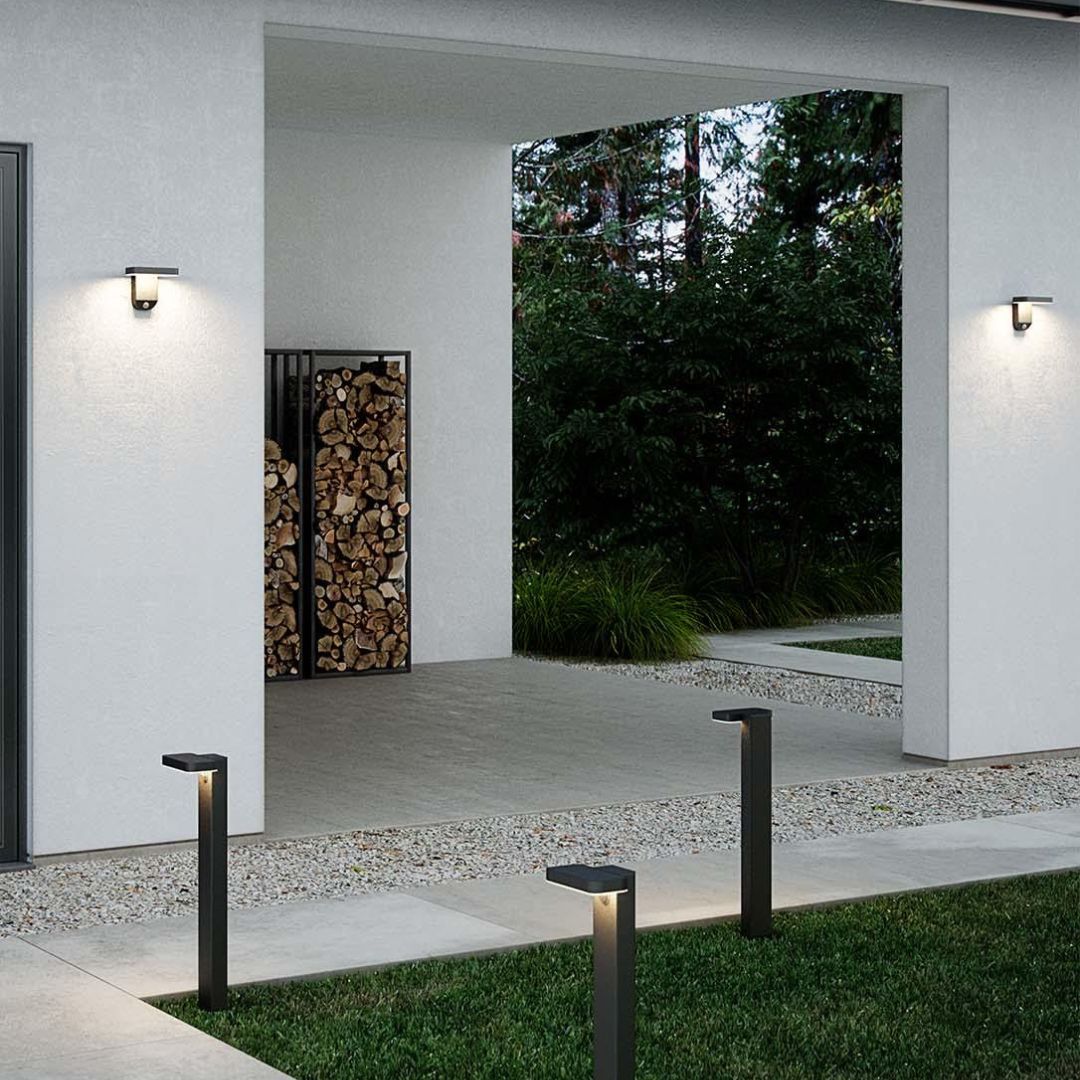 Solarbetriebene Außenlampe mit Bewegungsmelder – Wetterfest und Kabellos für Garten und Haus