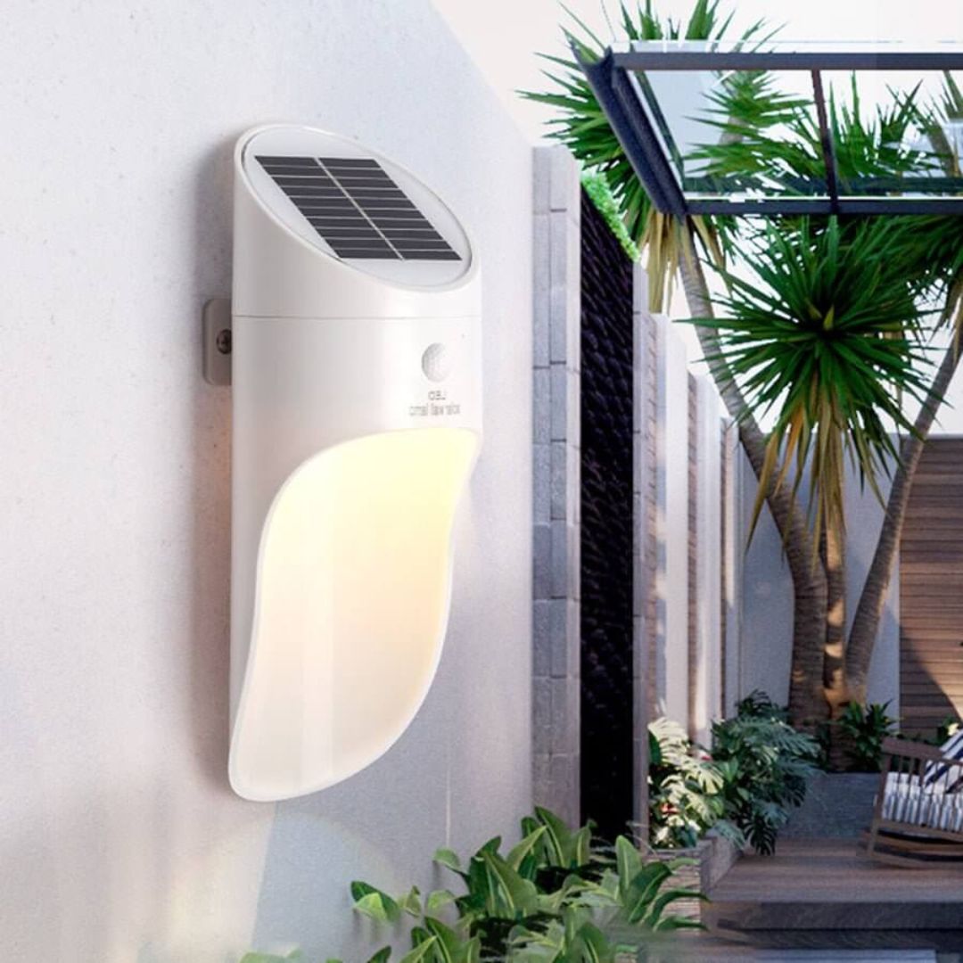 Solarbetriebene LED-Wandleuchte Außenbereich Wasserdicht mit Bewegungssensor