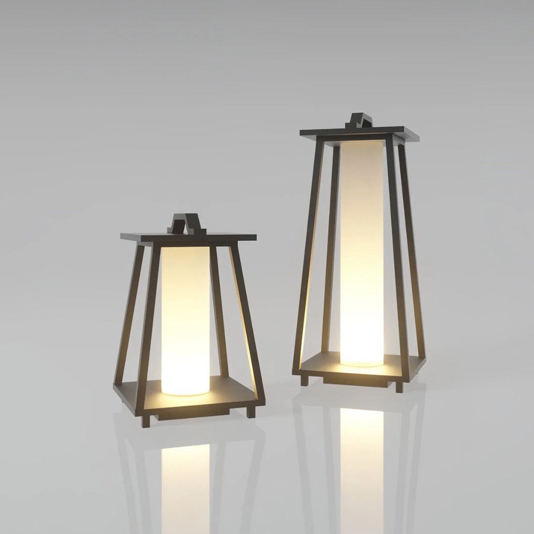 Outdoor-LED-Laterne Edelstahl Solar-Bodenlampe