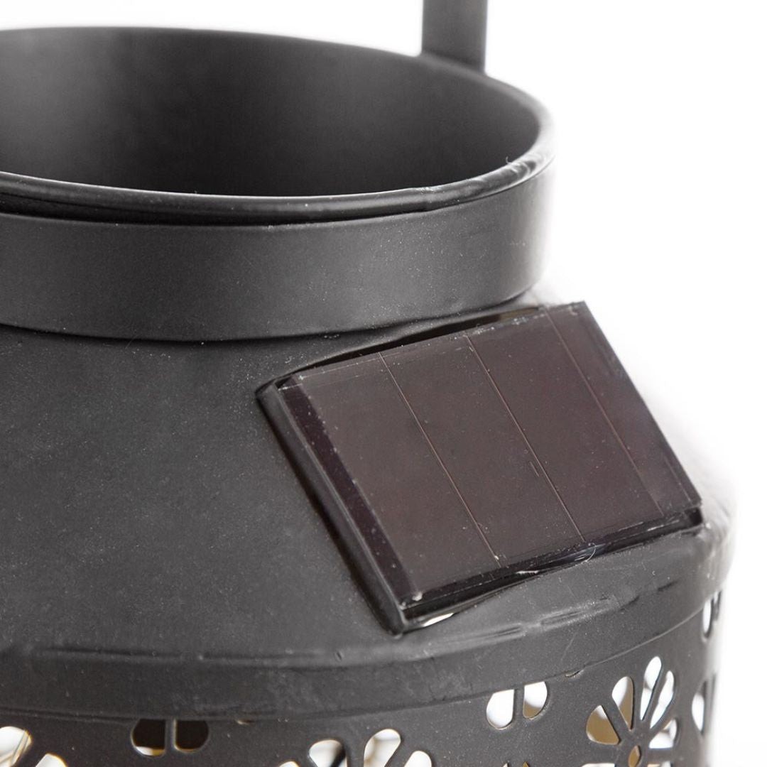 LED Solar Gartenlaterne Schwarzes Pflanzlicht mit Sensor