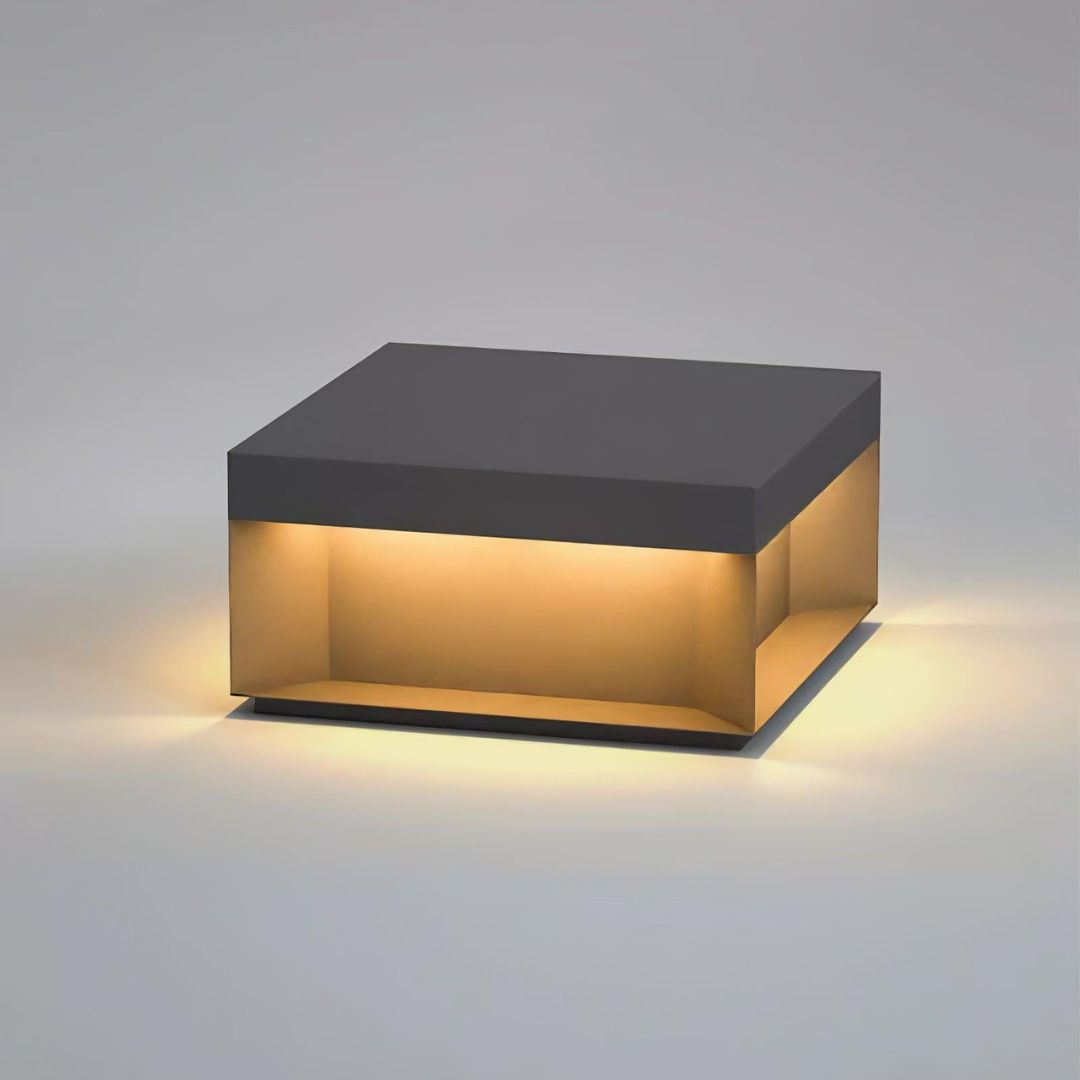 Moderne Außenleuchte mit LED – Quadratische Wandleuchte für Garten und Terrasse