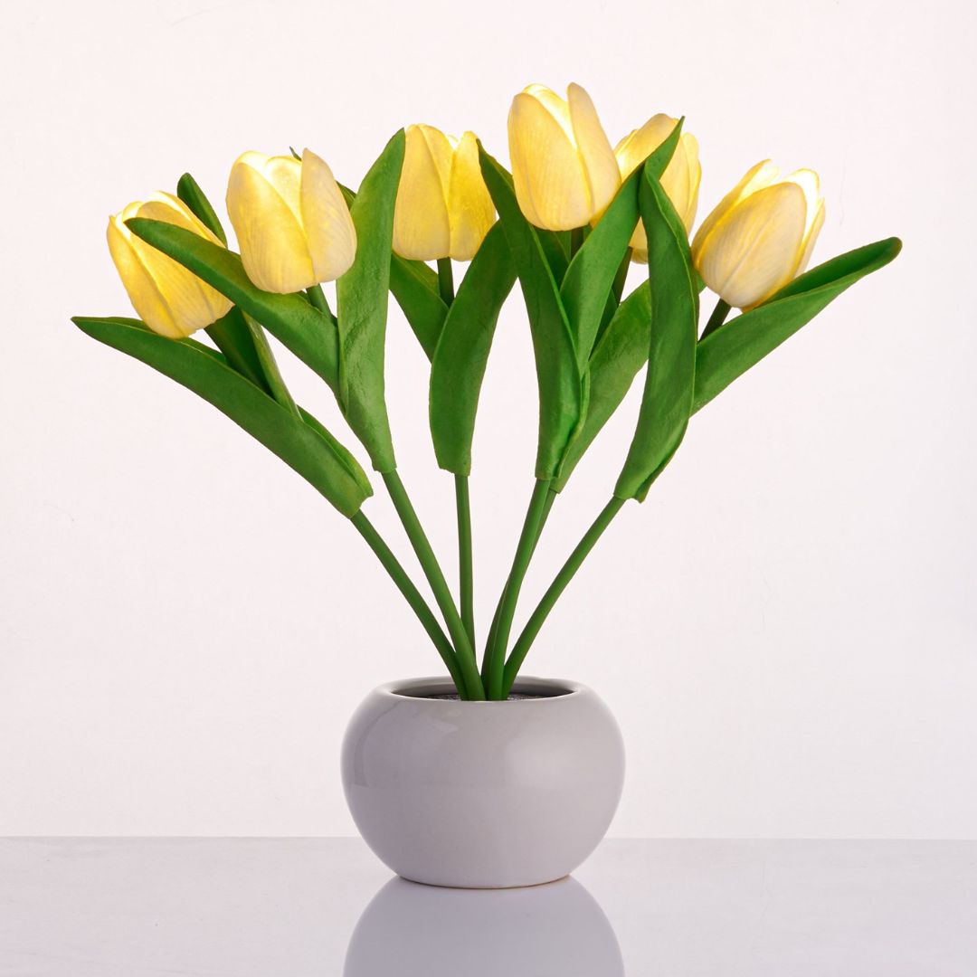 LED Tulpenblumenlicht mit Realistischem Design – Kabellos und Sicher