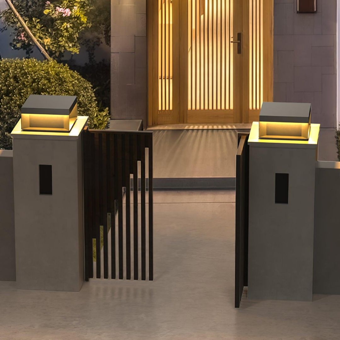 Moderne Außenleuchte mit LED – Quadratische Wandleuchte für Garten und Terrasse