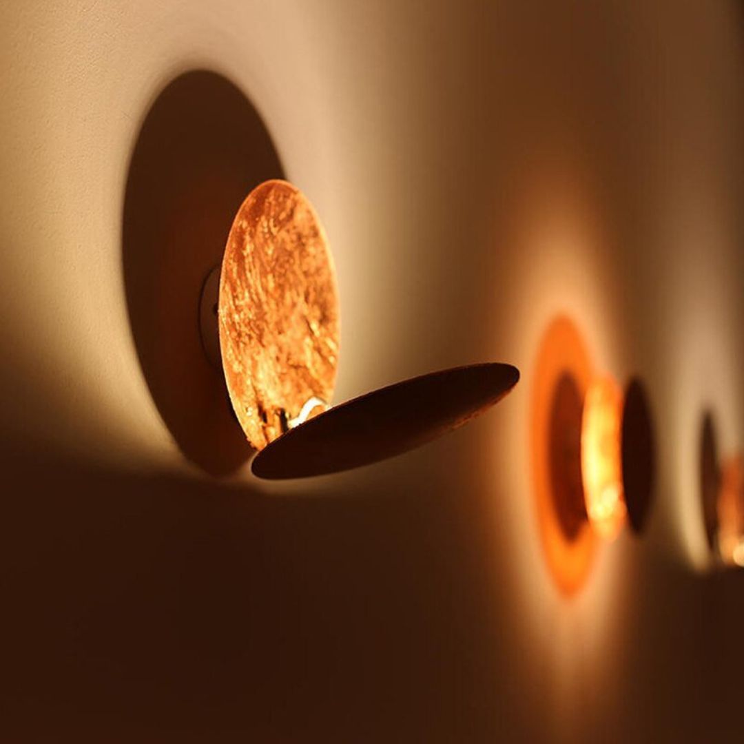 Goldene Eclipse LED-Wandleuchte – Moderne Drehbare Wandlampe