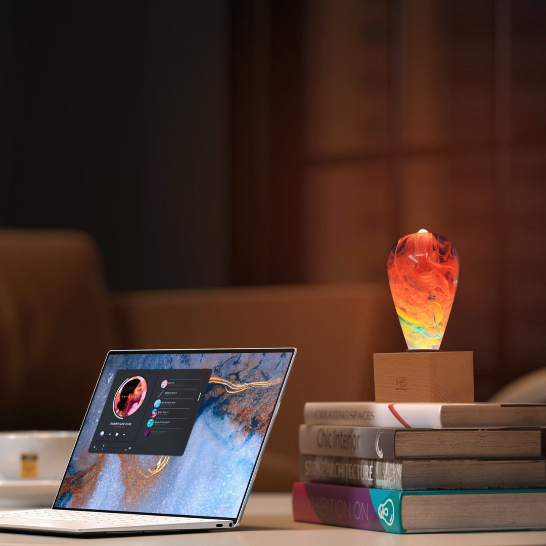 LED Lampe mit Holzsockel – Energieeffiziente Handgefertigte Beleuchtung