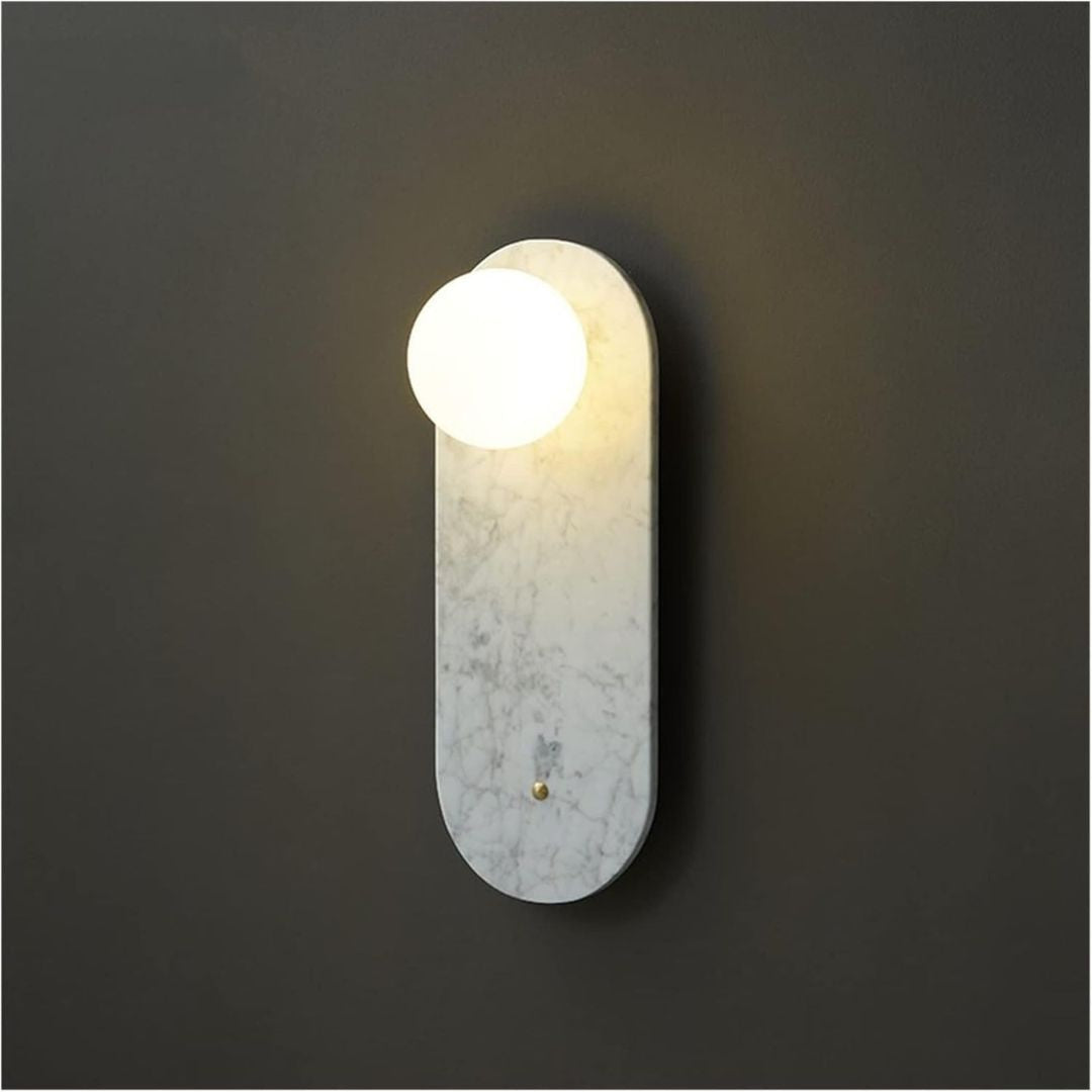 Elegante Wandleuchte aus Marmor, G9 Licht, 36 cm hoch, 12 cm breit