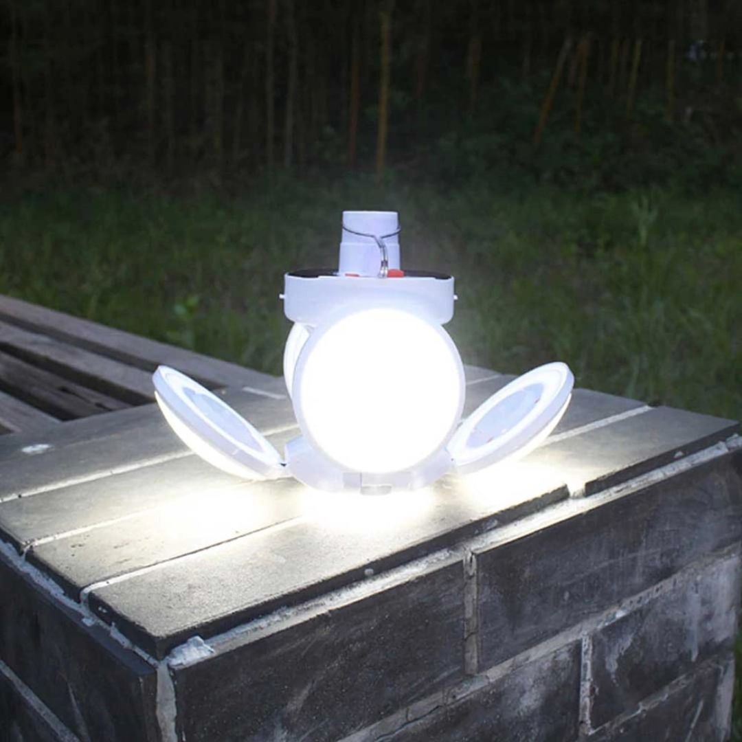 LED Campinglampe Faltbar – Solar, USB, Wasserdicht