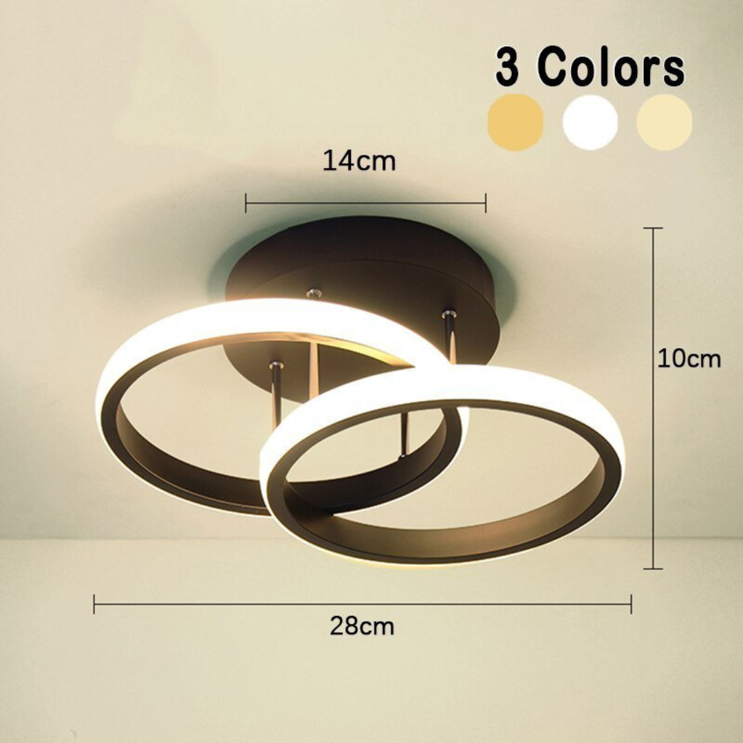 LED Deckenlampe – 3 Ringe, Dimmbar, Warmweiß