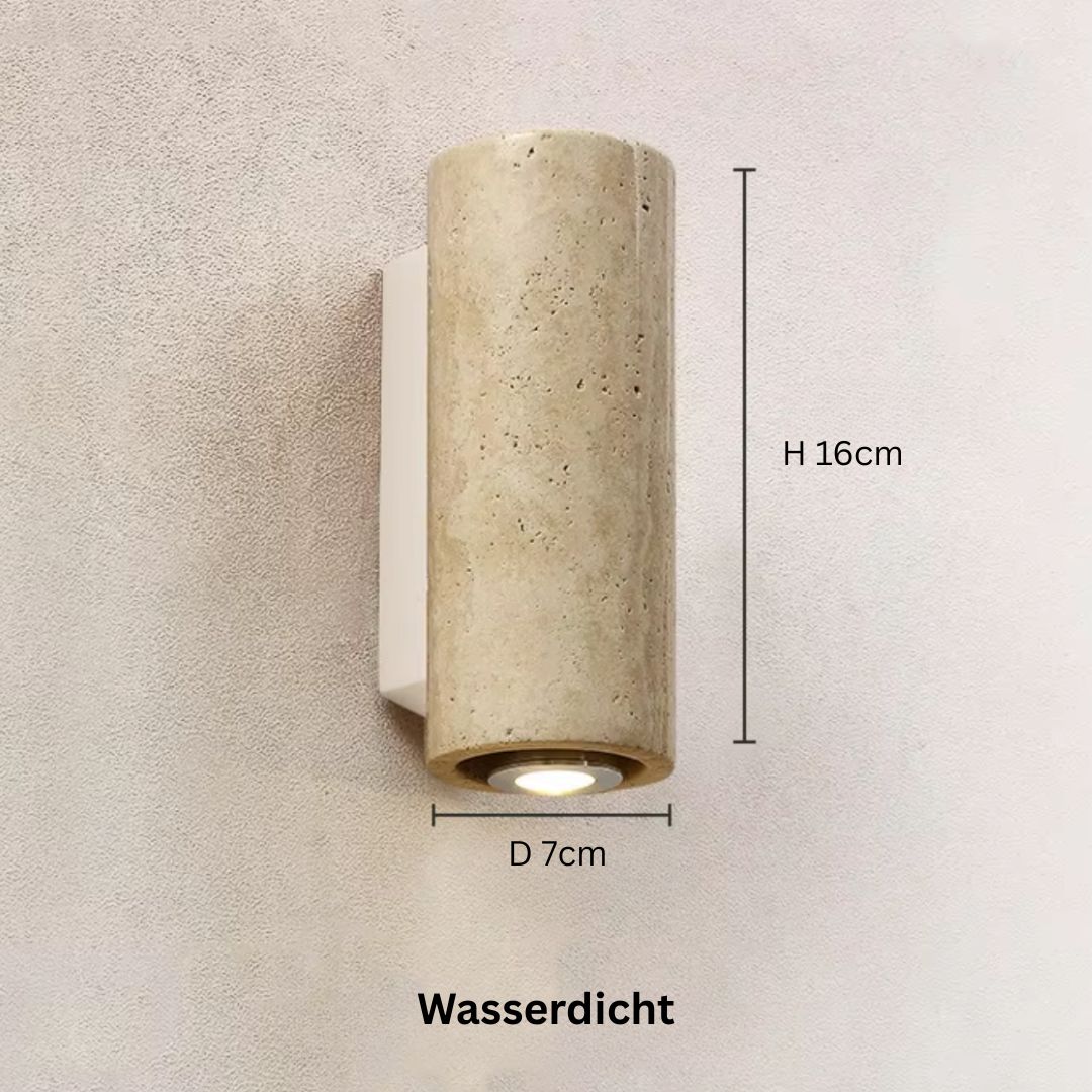 Moderne LED Wandleuchte aus Marmor und Holz für Innenräume – Elegantes Design
