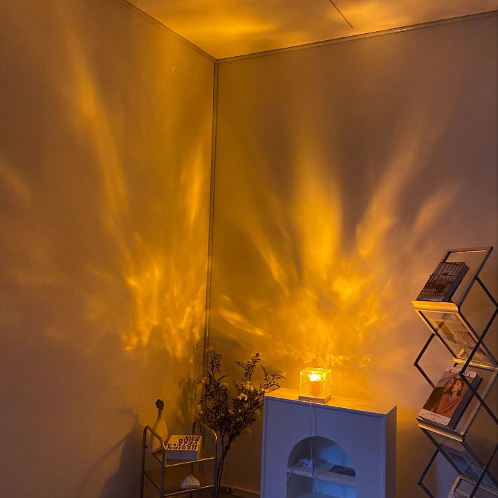 LED Kristalllampe – Farbwechsel, Feuer- & Polarlichteffekt