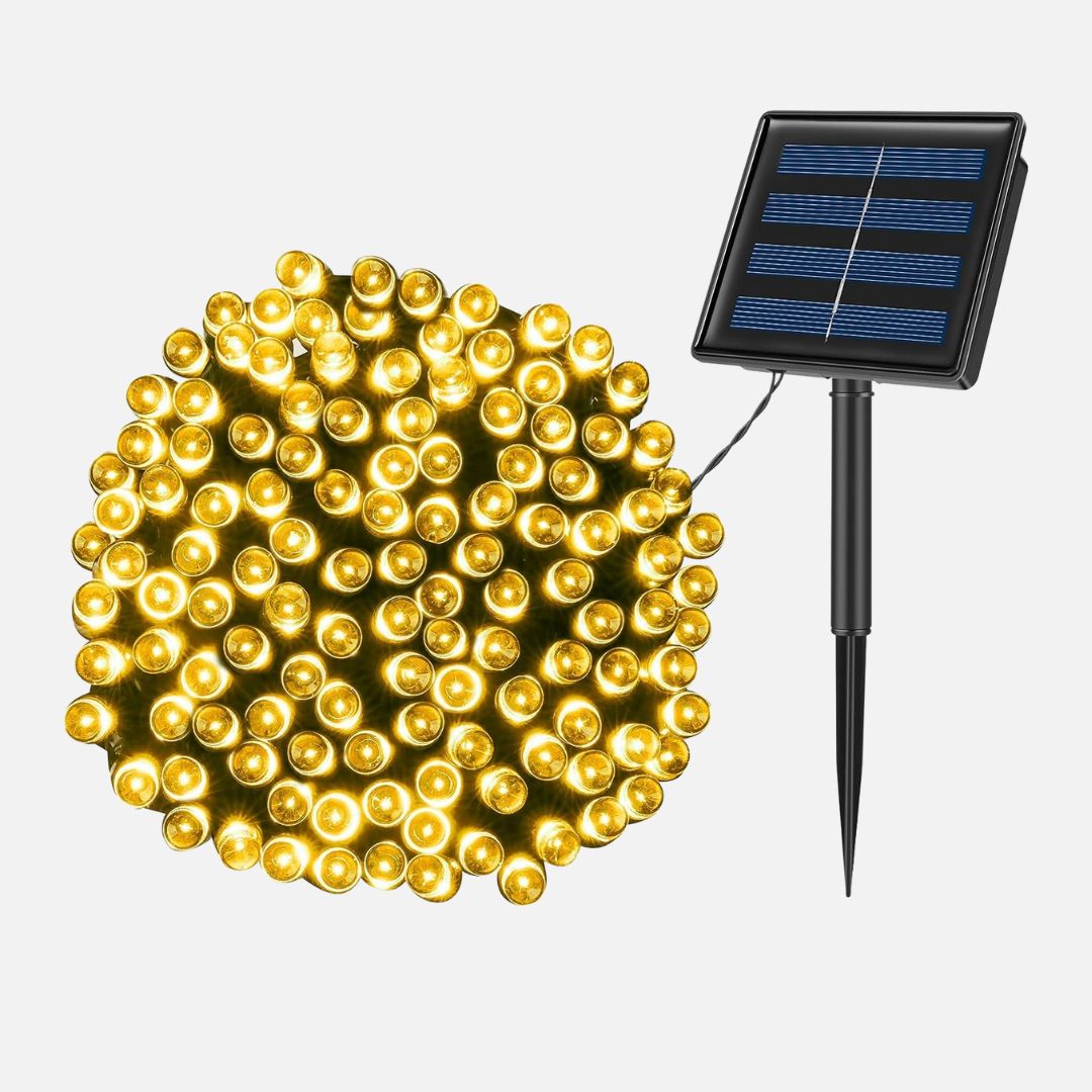 Solar-Lichterkette Außen 200LED Warmweiß IP65