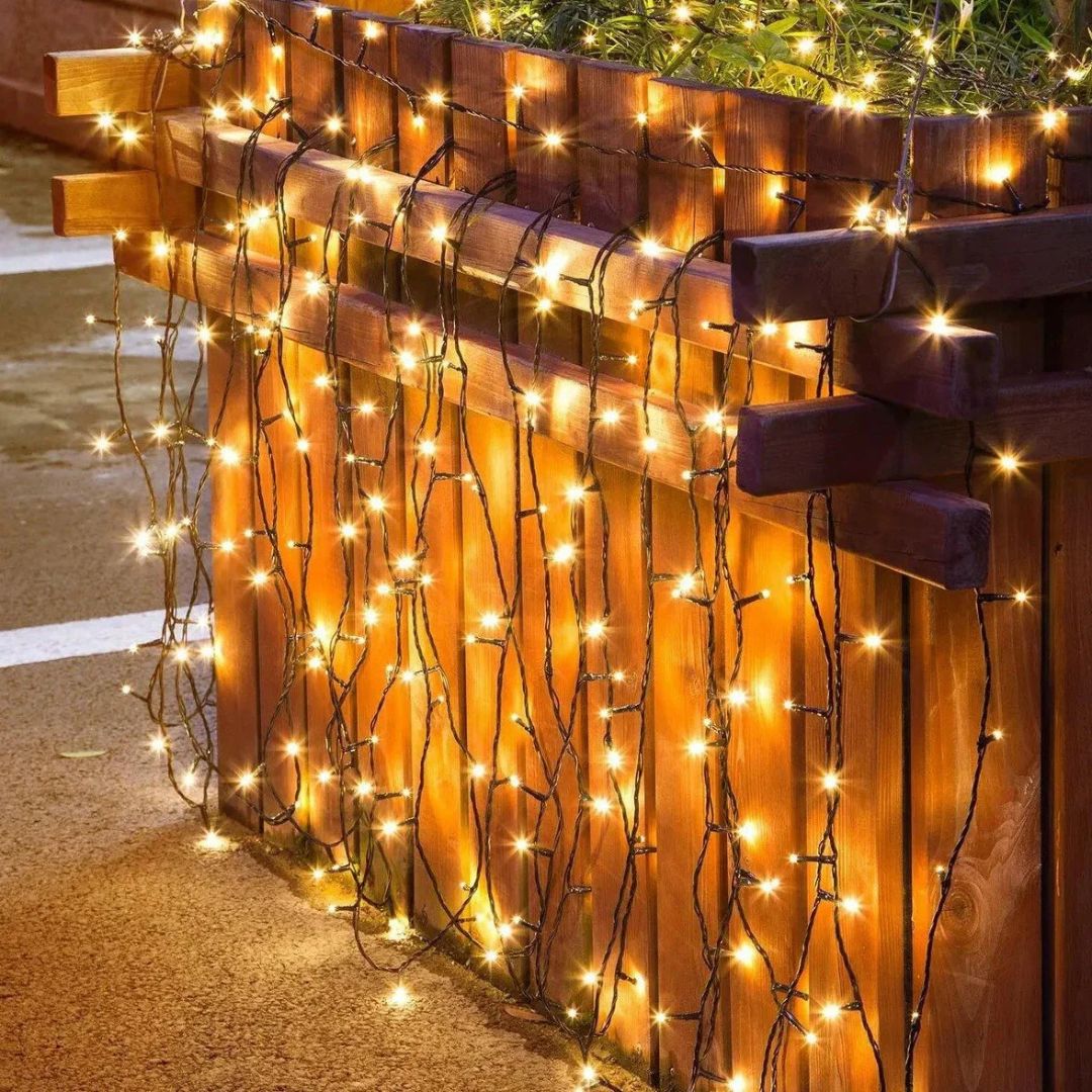 Solar-Lichterkette Außen 200LED Warmweiß IP65