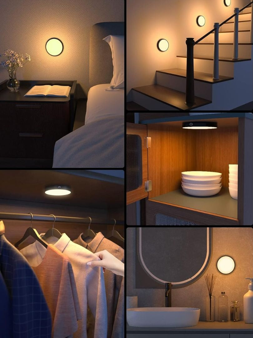 Wiederaufladbares LED-Touch-Licht 3000K/6000K Dimmbar (2er-Pack)